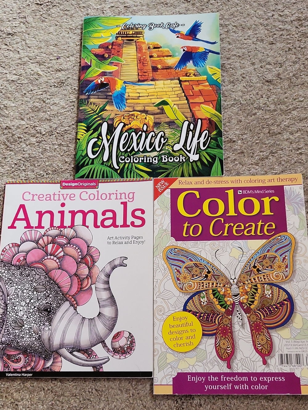 3 Coloring Books For Adults